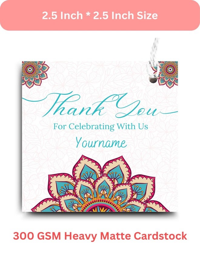 Yellow Nuts Gift Tags for Presents with String 40 Pcs Thank You Tags for Return Gifts Cards with Name Wedding Anniversary Birthday - Image 4